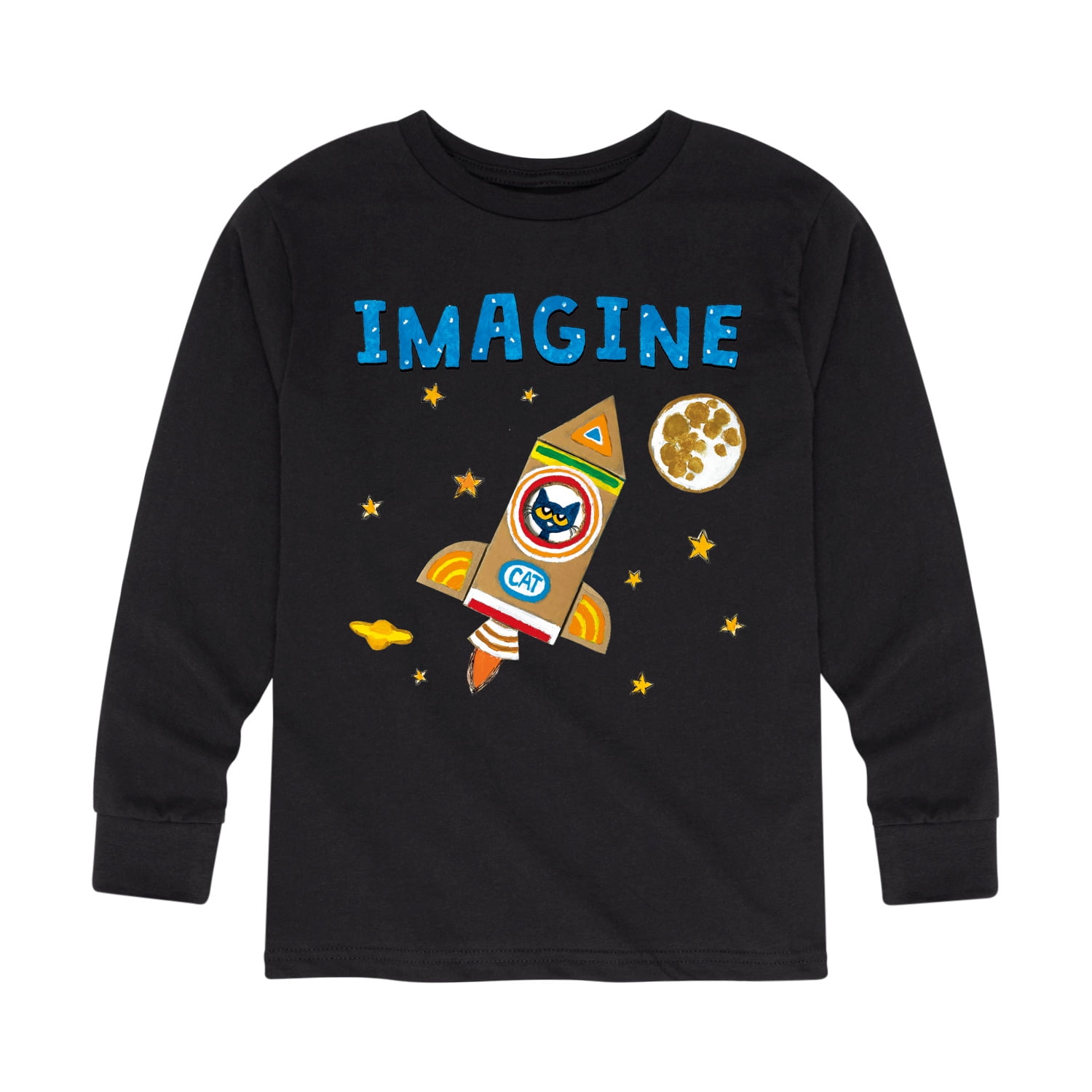 Pete The Cat Imagine Space Rocket Toddler And Youth Long Sleeve