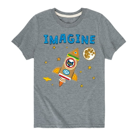 Pete The Cat - Imagine Space Rocket - Toddler And Youth Short Sleeve Graphic T-Shirt