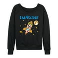 thumbnail image 1 of Pete The Cat - Imagine Space Rocket - Women's Lightweight French Terry Long Sleeve Shirt, 1 of 6