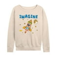 thumbnail image 1 of Pete The Cat - Imagine Space Rocket - Women's Lightweight French Terry Long Sleeve Shirt, 1 of 6