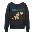 thumbnail image 1 of Pete The Cat - Imagine Space Rocket - Women's Lightweight French Terry Long Sleeve Shirt, 1 of 6