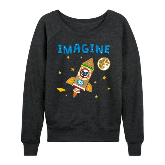 Pete The Cat - Imagine Space Rocket - Women's Lightweight French Terry Long Sleeve Shirt