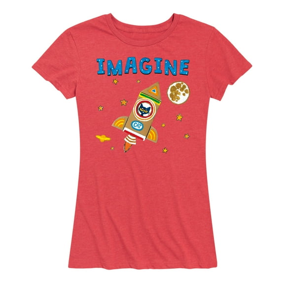 Pete The Cat - Imagine Space Rocket - Women's Short Sleeve Graphic T-Shirt