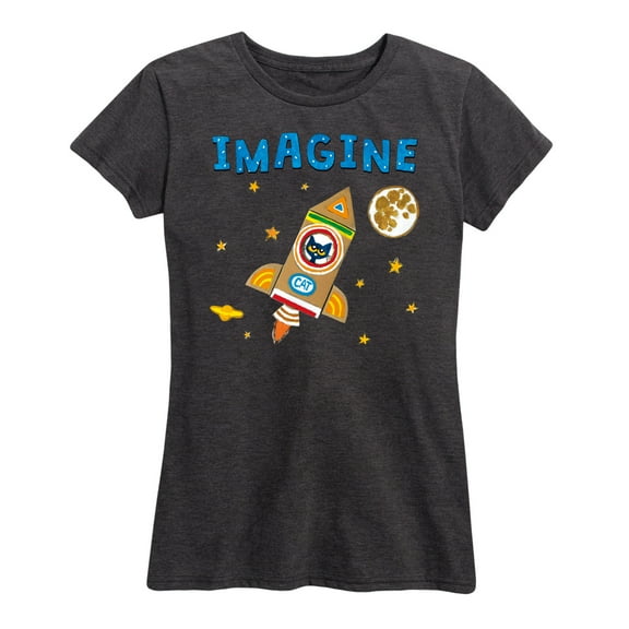 Pete The Cat - Imagine Space Rocket - Women's Short Sleeve Graphic T-Shirt
