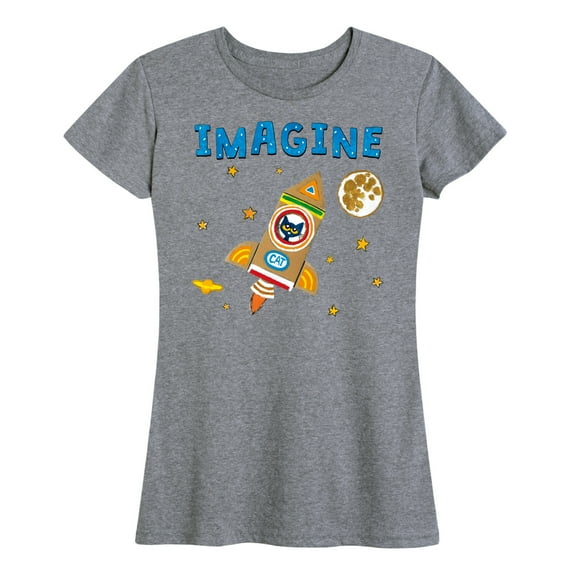 Pete The Cat - Imagine Space Rocket - Women's Short Sleeve Graphic T-Shirt