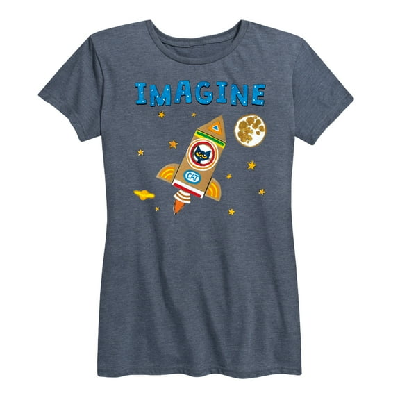 Pete The Cat - Imagine Space Rocket - Women's Short Sleeve Graphic T-Shirt