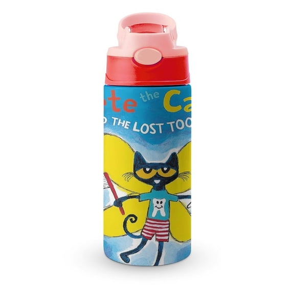 Pete The Cat Insulated Stainless Steel Water Bottle with Straw Vacuum ...