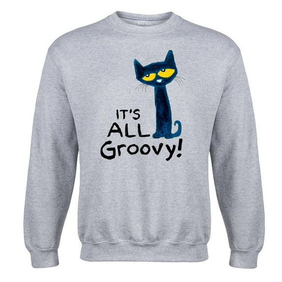 Pete The Cat - It's All Groovy - Adult Crew Fleece