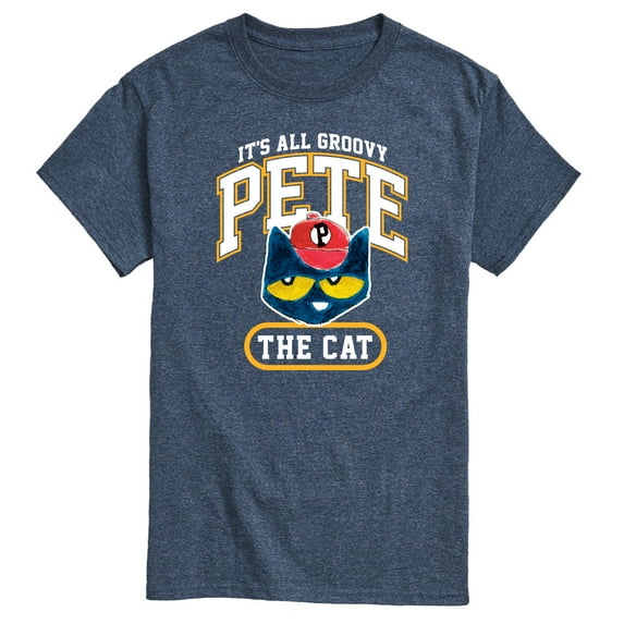 Pete The Cat - It's All Groovy Collegiate - Men's Short Sleeve Graphic T-Shirt