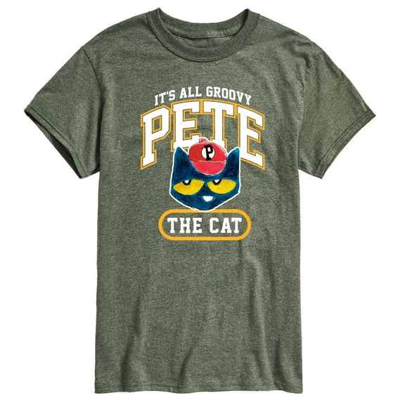Pete The Cat - It's All Groovy Collegiate - Men's Short Sleeve Graphic T-Shirt