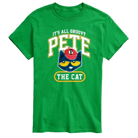 Pete The Cat - It's All Groovy Collegiate - Men's Short Sleeve Graphic T-Shirt