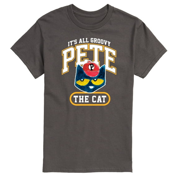 Pete The Cat - It's All Groovy Collegiate - Men's Short Sleeve Graphic T-Shirt