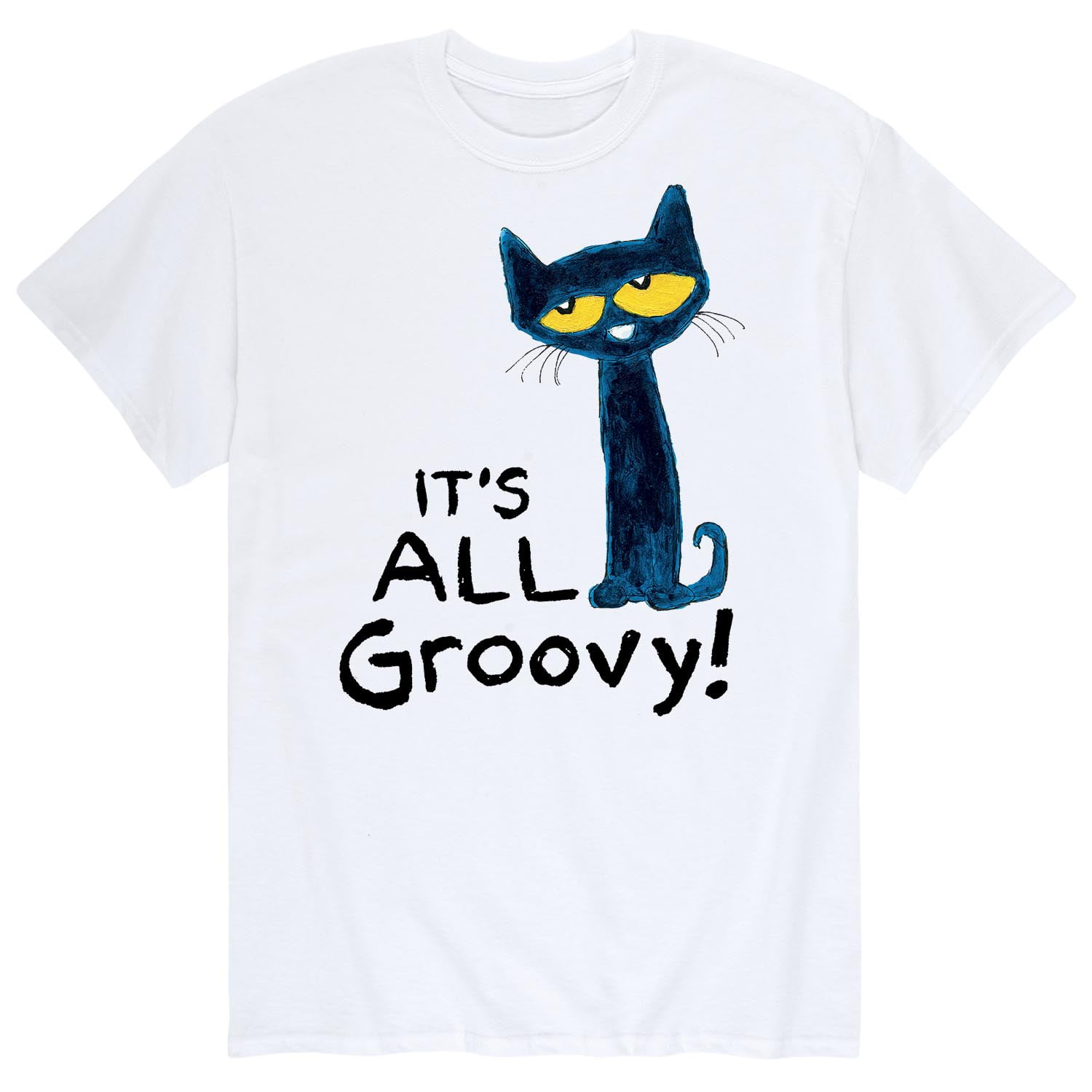 Pete The Cat It's All Groovy Men's Short Sleeve Graphic TShirt