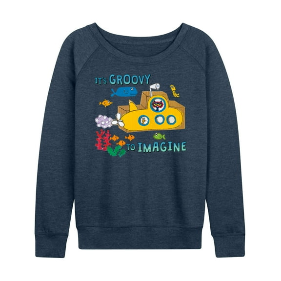 Pete The Cat - It's Groovy To Imagine - Women's Lightweight French Terry Long Sleeve Shirt