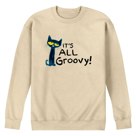 Pete The Cat - Its All Groovy - Men's Crew Fleece Sweatshirt