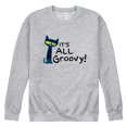 thumbnail image 1 of Pete The Cat - Its All Groovy - Men's Crew Fleece Sweatshirt, 1 of 5