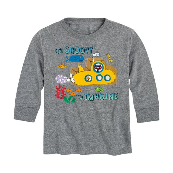 Pete The Cat - Its Groovy To Imagine - Toddler And Youth Long Sleeve Graphic T-Shirt