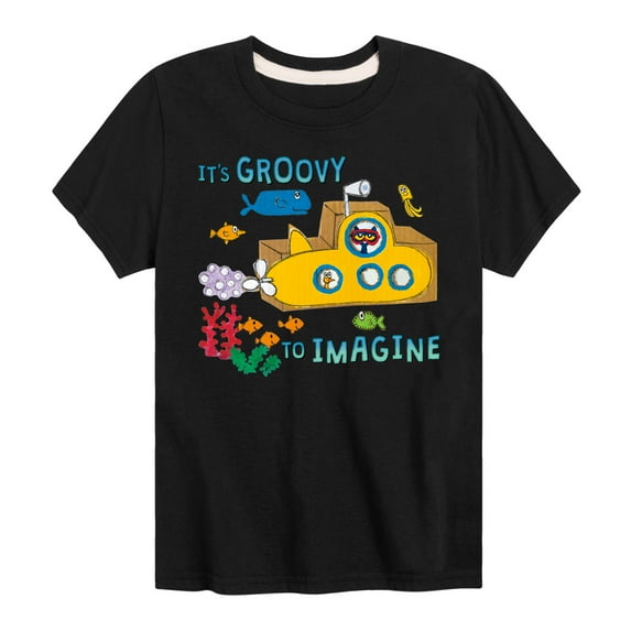 Pete The Cat - Its Groovy To Imagine - Toddler And Youth Short Sleeve Graphic T-Shirt