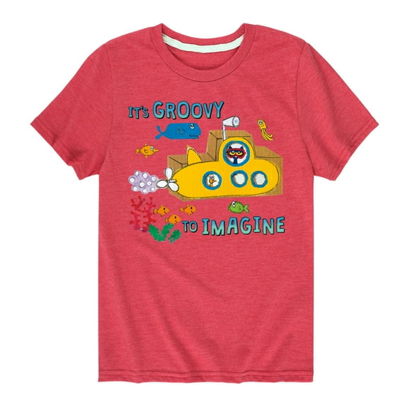 Pete The Cat - Its Groovy To Imagine - Toddler And Youth Short Sleeve Graphic T-Shirt