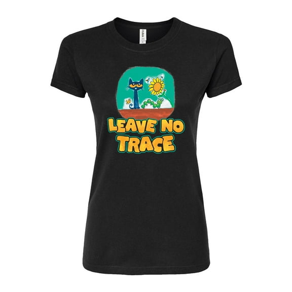 Pete The Cat - Leave No Trace Camping - Juniors Fitted Graphic T-Shirt