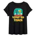 thumbnail image 1 of Pete The Cat - Leave No Trace Camping - Women's Oversized Graphic T-Shirt, 1 of 5