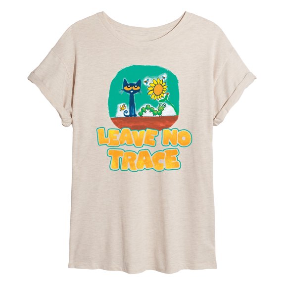 Pete The Cat - Leave No Trace Camping - Women's Oversized Graphic T-Shirt