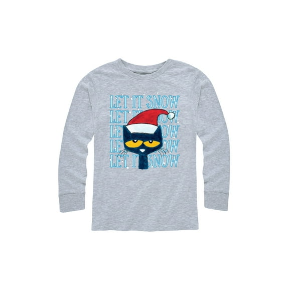 Pete The Cat - Let It Snow - Youth Long Sleeve T-Shirt
