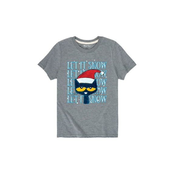 Pete The Cat - Let It Snow - Youth Short Sleeve Graphic T-Shirt