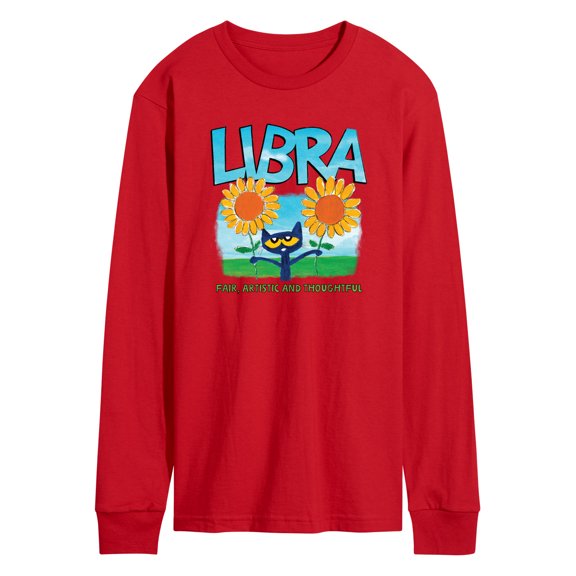 Pete The Cat - Libra - Men's Long Sleeve Graphic T-Shirt