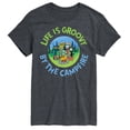 thumbnail image 1 of Pete The Cat - Life Is Groovy By The Campfire - Men's Short Sleeve Graphic T-Shirt, 1 of 5