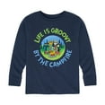 thumbnail image 1 of Pete The Cat - Life Is Groovy By The Campfire - Toddler And Youth Long Sleeve Graphic T-Shirt, 1 of 6
