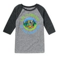 thumbnail image 1 of Pete The Cat - Life Is Groovy By The Campfire - Toddler And Youth Raglan Graphic T-Shirt, 1 of 6