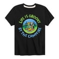 thumbnail image 1 of Pete The Cat - Life Is Groovy By The Campfire - Toddler And Youth Short Sleeve Graphic T-Shirt, 1 of 6