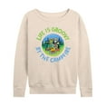 thumbnail image 1 of Pete The Cat - Life Is Groovy By The Campfire - Women's Lightweight French Terry Long Sleeve Shirt, 1 of 6