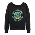 thumbnail image 1 of Pete The Cat - Life Is Groovy By The Campfire - Women's Lightweight French Terry Long Sleeve Shirt, 1 of 6