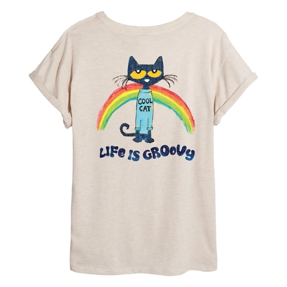 Pete The Cat - Life Is Groovy - Women's Oversized Graphic T-Shirt