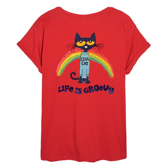 Pete The Cat - Life Is Groovy - Women's Oversized Graphic T-Shirt