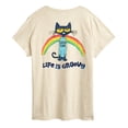 thumbnail image 1 of Pete The Cat - Life Is Groovy - Women's Short Sleeve Graphic T-Shirt, 1 of 5
