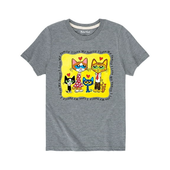 Pete The Cat - Love My Family - Toddler Short Sleeve Graphic T-Shirt