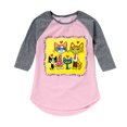 thumbnail image 1 of Pete The Cat - Love My Family - Youth Girl Shirt Tail Raglan, 1 of 5