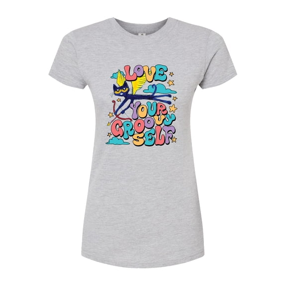 Pete The Cat - Love Yourself - Juniors Fitted Graphic T-Shirt
