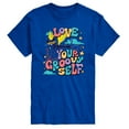 thumbnail image 1 of Pete The Cat - Love Yourself - Men's Short Sleeve Graphic T-Shirt, 1 of 5