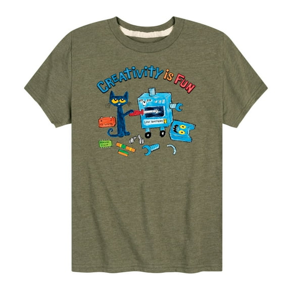 Pete The Cat - Make New Friends - Youth Short Sleeve Graphic T-Shirt