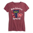 thumbnail image 1 of Pete The Cat - Make Valentine Special - Women's Short Sleeve Graphic T-Shirt, 1 of 5