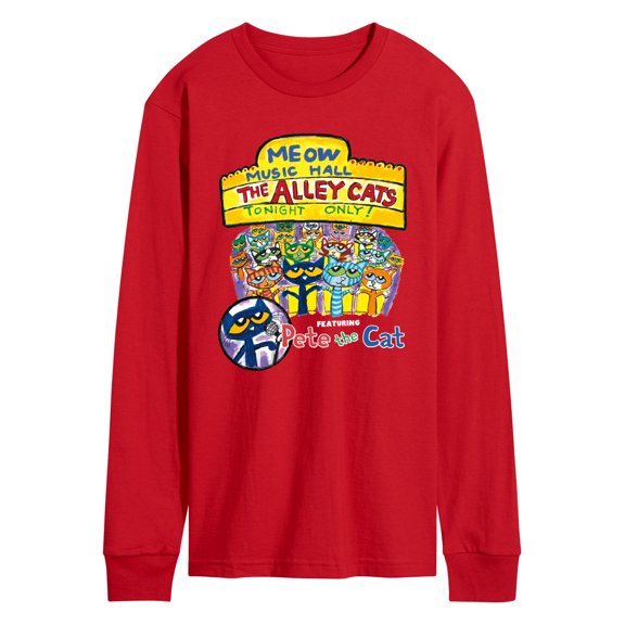 Pete The Cat - Meow Music Hall - Men's Long Sleeve Graphic T-Shirt