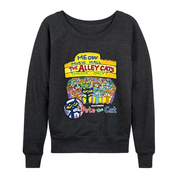 Pete The Cat - Meow Music Hall - Women's French Terry Long Sleeve Pullover