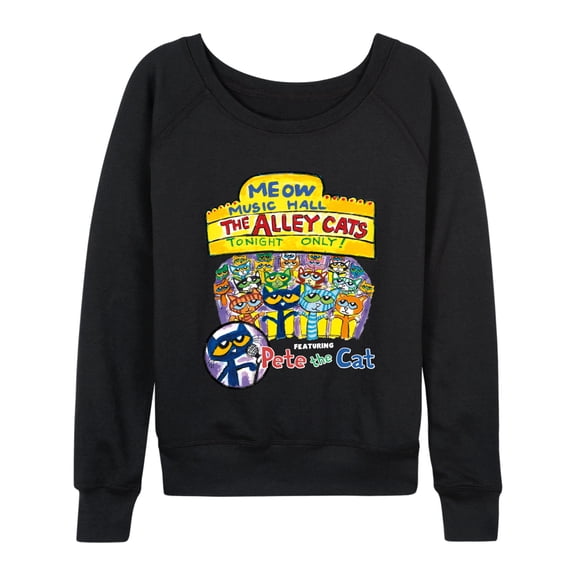 Pete The Cat - Meow Music Hall - Women's French Terry Long Sleeve Pullover