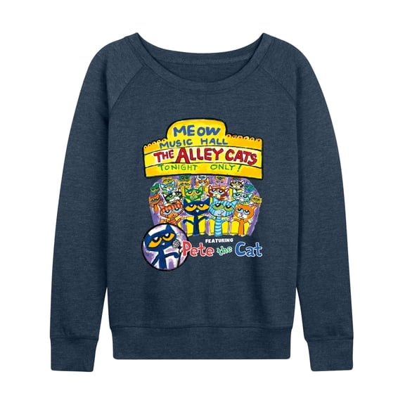 Pete The Cat - Meow Music Hall - Women's French Terry Long Sleeve Pullover