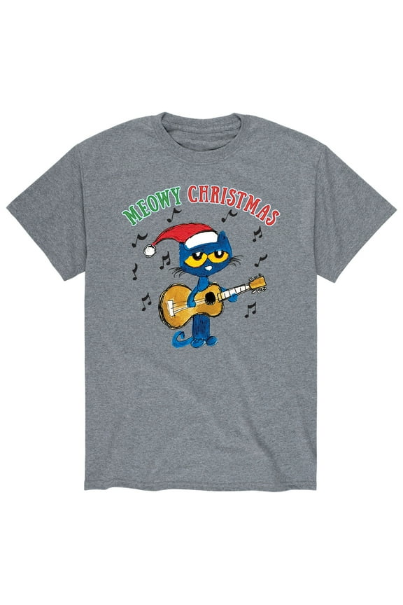 - Meowy Christmas Pete With Guitar - Men's Short Sleeve Graphic T-Shirt