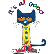 Pete The Cat Messy Cupcake Decal - Groovy Vinyl Wall Sticker for Nursery or Children’s Bedroom (14"x14")